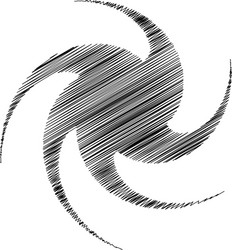 spiral swirl twirl design element with sketchy vector image