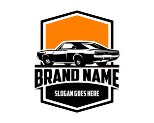 Dodge charger 1970 silhouette Royalty Free Vector Image