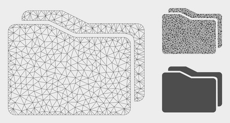 folders mesh network model and triangle vector image