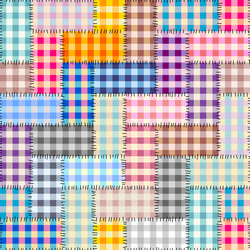 geometric abstract pattern intersection patchwork vector image