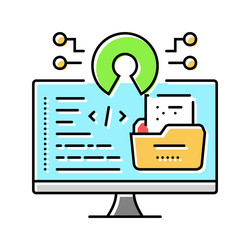 open source tech enthusiast color icon vector image