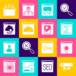 set search engine browser window ui or ux design vector image