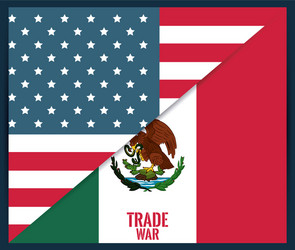 Trade war concept vector