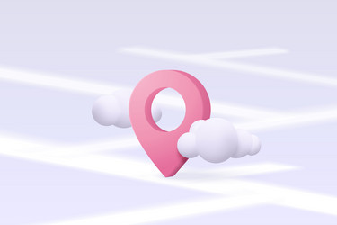 3d location point marker of map or navigation pin vector image