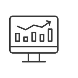 data analysis icon in line design vector image