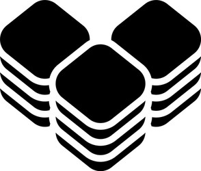 multitier layered icon for computing or generic vector image