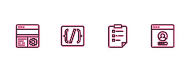 set line debugging clipboard with checklist vector image