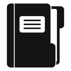 task folder icon simple business test vector image