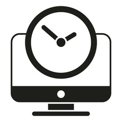 work data time icon simple computer vector image