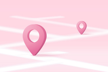 3d location point marker of map or navigation pin vector image