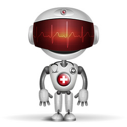 robot cardiogramm vector