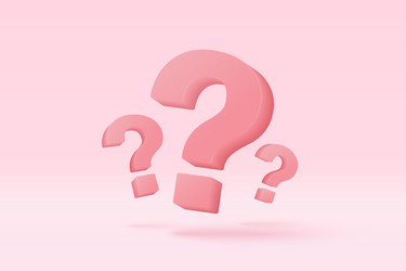 3d question mark icon sign or ask faq and qa vector image
