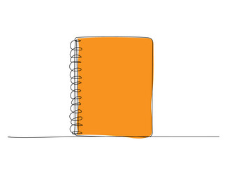notebook for studying notes one line color art vector image