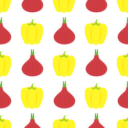 seamless pattern with colorful vegetables in flat vector image