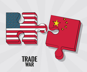 Trade war concept vector