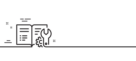 Engineering documentation line icon technical vector