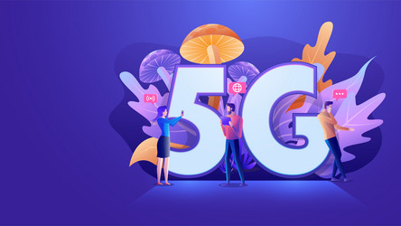 flat design 5th generation internet 5g network vector image