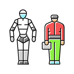 robotics tech enthusiast color icon vector image