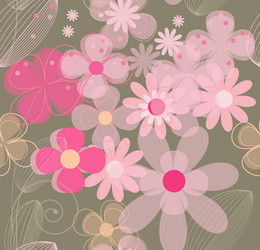 flower vintage seamless background vector