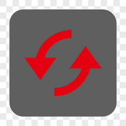 refresh rounded square button vector image