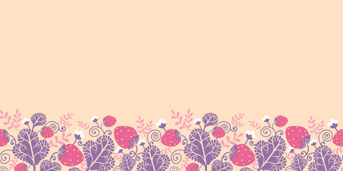 strawberries horizontal seamless pattern vector