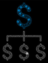 flare mesh network financial hierarchy with vector image