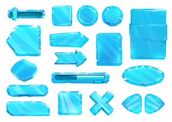 ice crystal user panel interface buttons sliders vector image