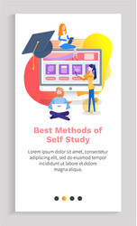 best methods self study computer distant learn vector image