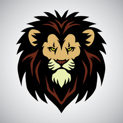 Lion Head Mascot Logo Vector Image