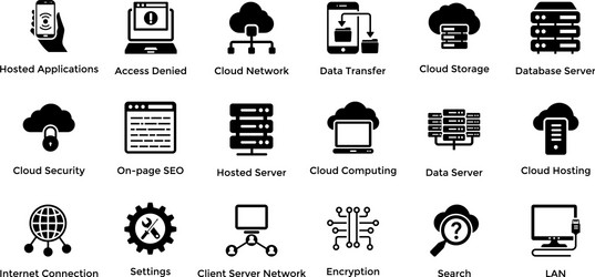 Web Hosting Icon Set vector