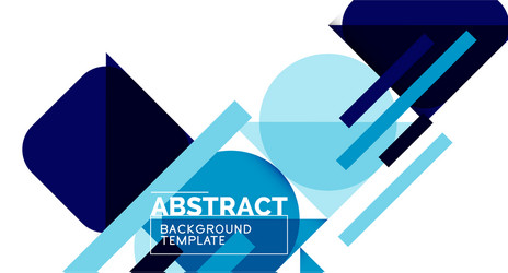 simple circles and triangles abstract background vector image