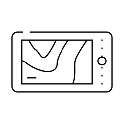 thermal imager device line icon vector image