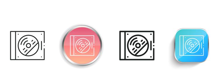 cds icon thin linear regular and button style vector image