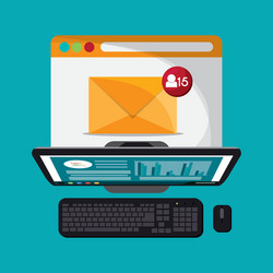 mail message communication design vector image