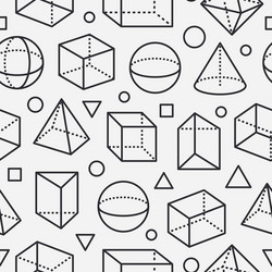 geometric shapes seamless pattern with flat line vector image
