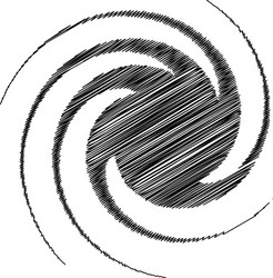spiral swirl twirl design element with sketchy vector image