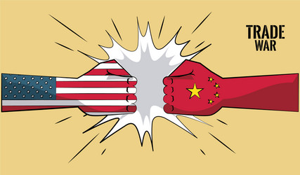 Trade war concept vector