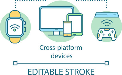 Cross-Platform IoT Devices vector image