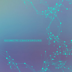 geometric abstract background with connected line vector image