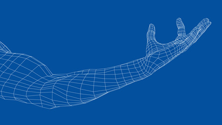 hand hold some tiny or thin object vector image