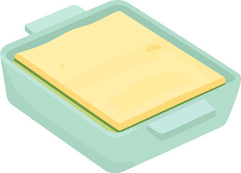 Isometric Butter Block in Container Vector Image