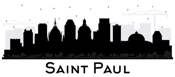 saint paul minnesota city skyline silhouette vector