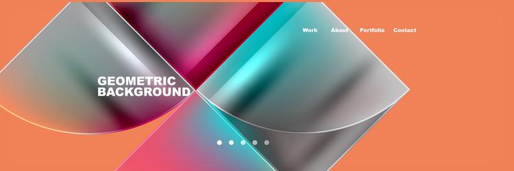circle triangle geometric web site page template vector image
