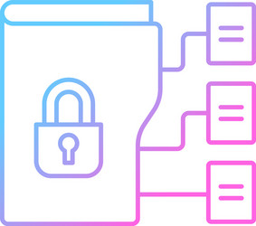 data classification gradient linear icon vector