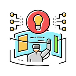 digital explorer tech enthusiast color icon vector image