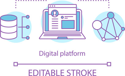 digital technology platform concept icon vector image
