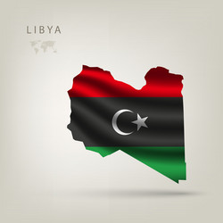 Flag of libya as the country vector