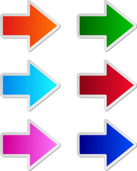Isometric arrow icon set Royalty Free Vector Image