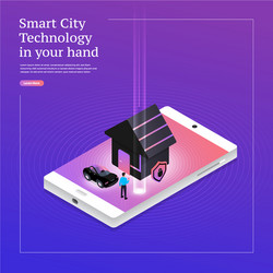 Smart city technology vector