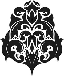 symmetrical and intricate this damask pattern vector image